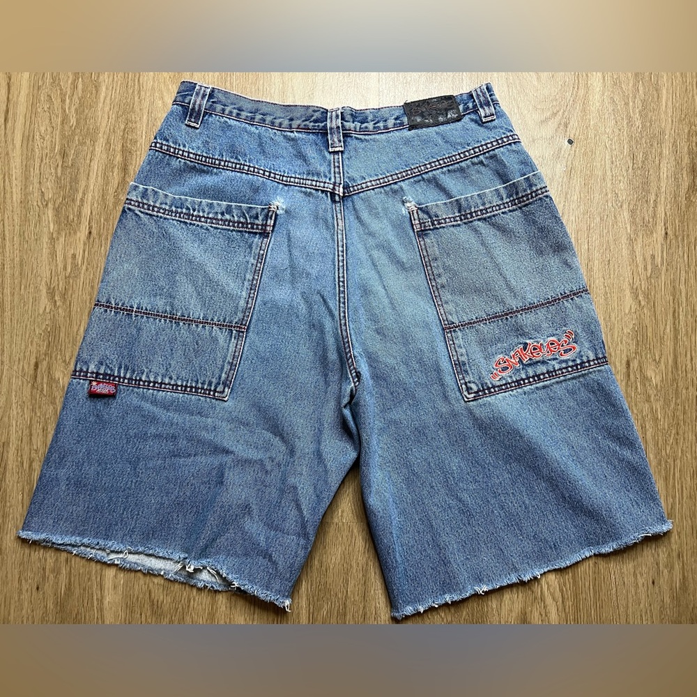 Vintage Rare Snakeyes Wide Leg Baggy Jeans shorts Sz Waist 36 (distressed)